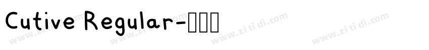 Cutive Regular字体转换